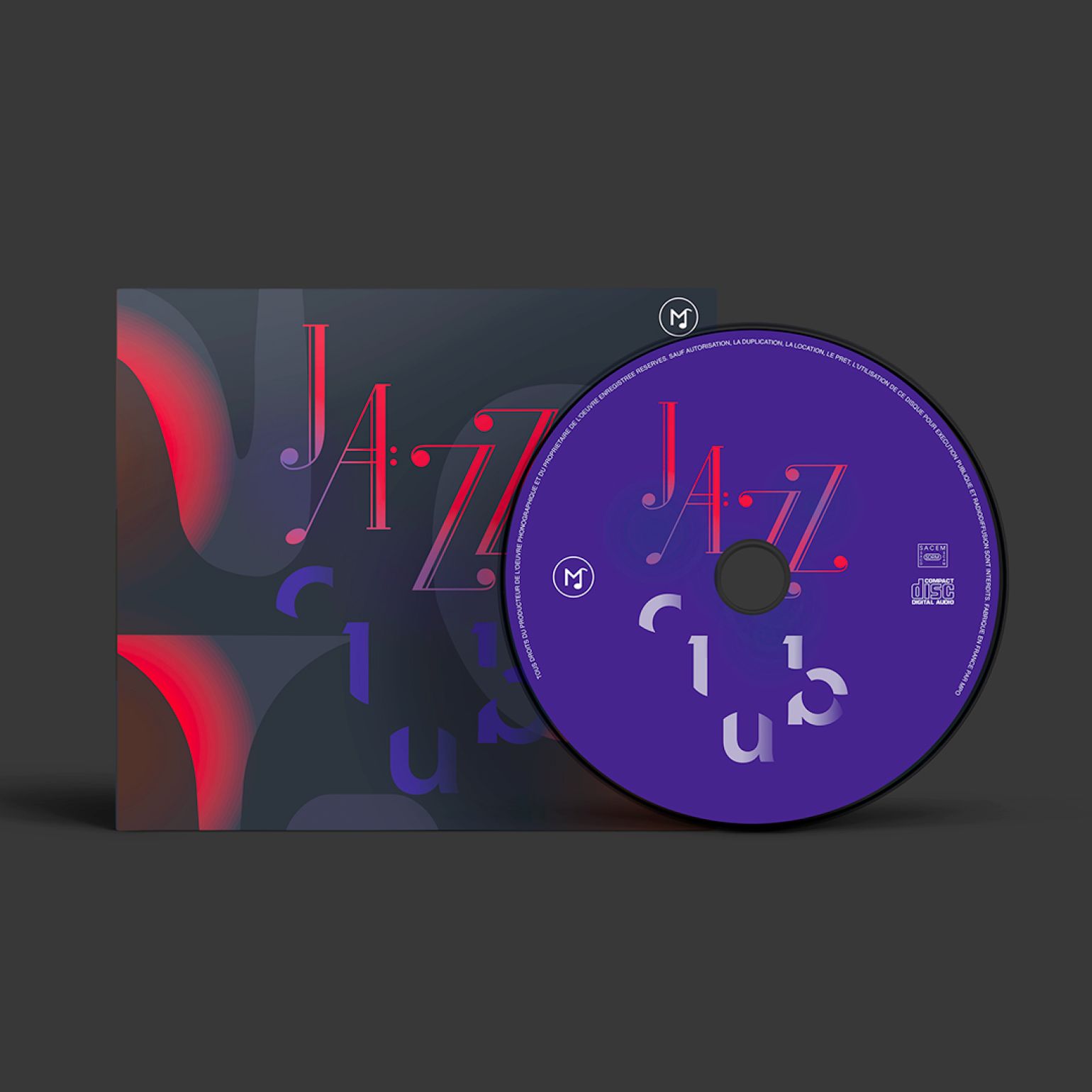 Pochette album Jazz Club pour Musique Chantelcair créée par l'Agence Oscar et Clémentine