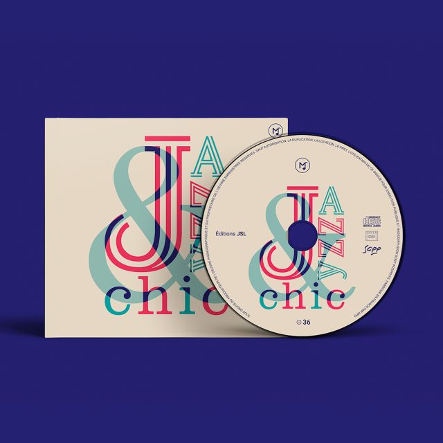 Pochette album Jazz & Chic pour Musique Chantelcair créée par l'Agence Oscar et Clémentine